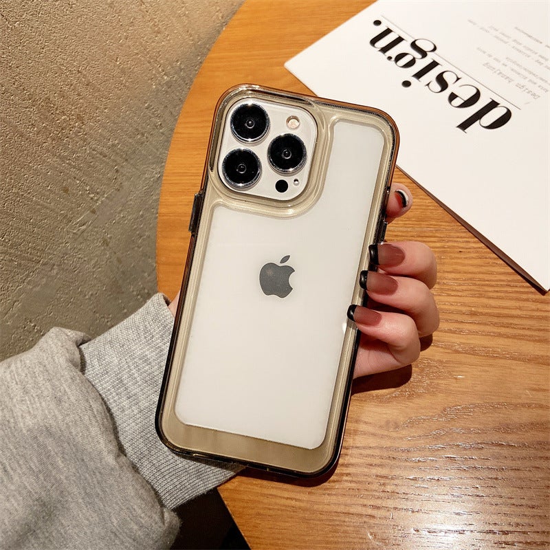 Space Shell Second Generation Electroplating Button Suitable for Iphone17Promax Mobile Phone Case Apple 16 Transparent 14 Hard 15 Shell - Image 1