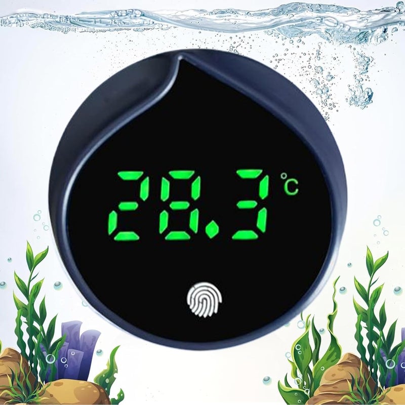Digital Water Temperature Gauge - Double-Unit Temperature Digital Gauge for Fish Tank | Saltwater Fish Tank Accessories - for Saltwater Aquarium Indoor Home Room Axolotl Turtle Betta Shrimp - Image 1