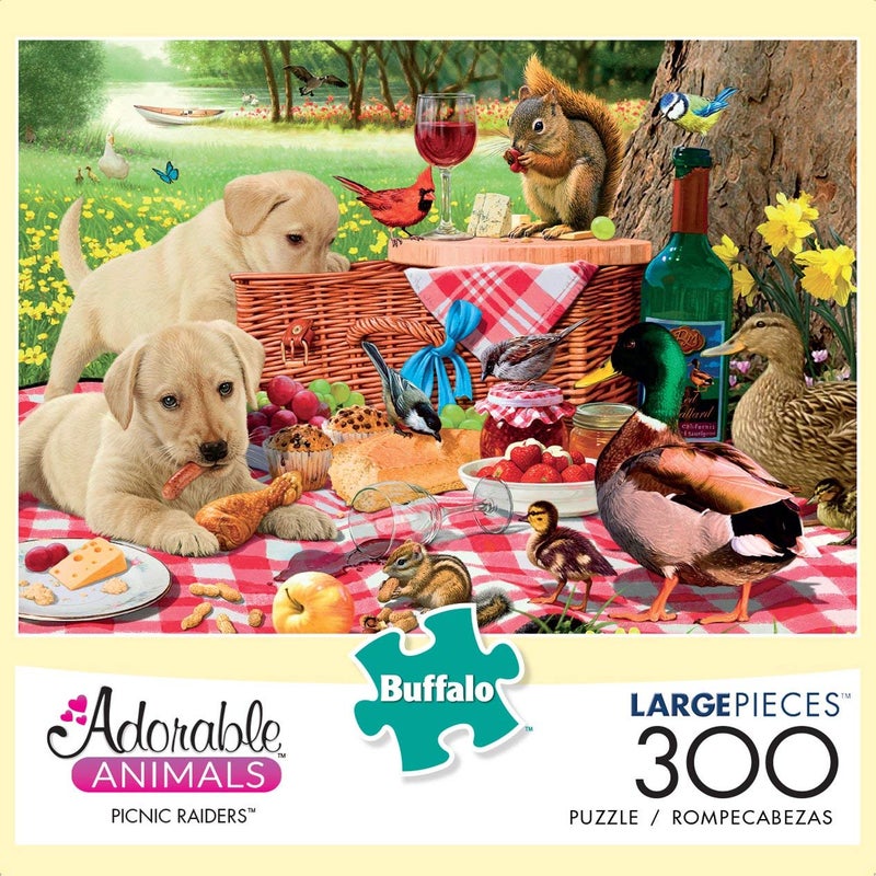 Buffalo Games - Steve Read - Picnic Raiders - Large Piece Jigsaw Puzzle For Adults - Challenging Puzzle Perfect for Game Nights - Finished Size is 21.25 x 15.00 - Image 2