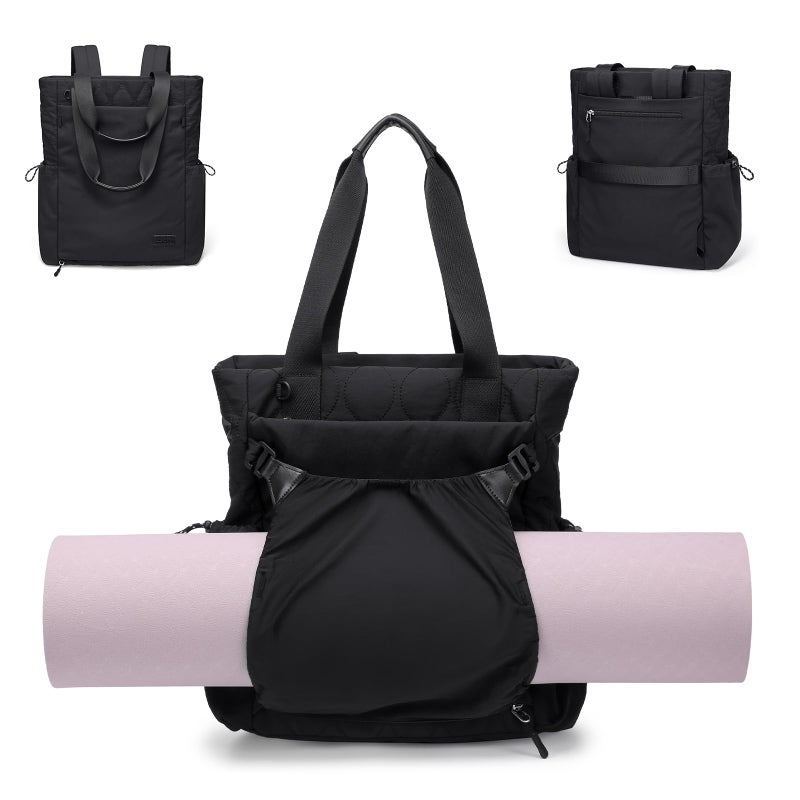 GOLF SUPAGS Convertible Laptop Backpack for Women 15.6" Laptop Tote Casual Daypack for Work Travel College Bag (Black) - Image 1