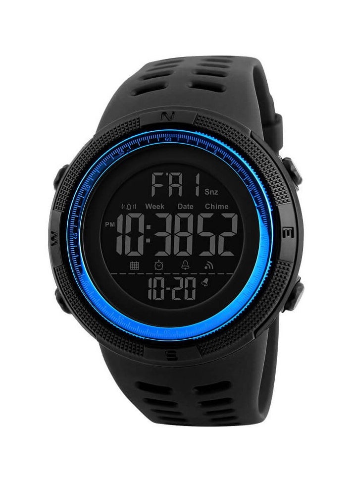 SKMEI - SKMEI 1251 Men's Digital Sports Watch Silicone Rubber Strap Wristwatch - Blue - Image 1