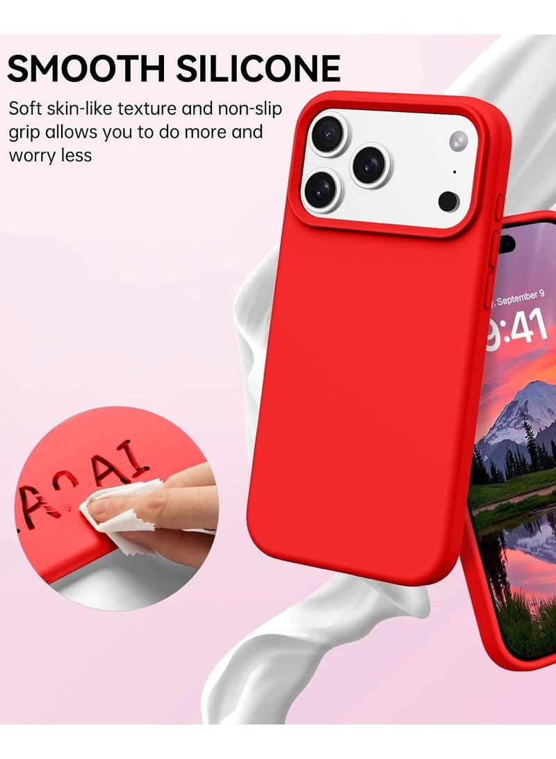 iPhone 17 Pro Max Case Silicone Cover for iPhone 17 Pro Max with Inside Microfiber Lining 6.9 inch - Image 3