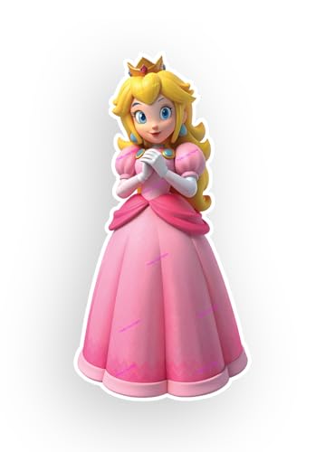 FnkBiz Princess Stickers for Kids Teens Doll Anime Decal Sticker Waterproof Vinyl for Car Window Water Bottle Tumbler Vanity Skateboard Laptop Luggage Fridge Color Peach Pink Size 66 Inches Tall x 3 Wide - Image 1