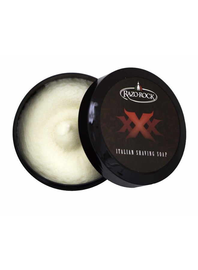 RazoRock XXX Italian Shaving Soap: Artisan Made Shaving Soap for Men - Tallow Based Shave Cream Soap for Wet Shaving - Rich, Creamy Lather and Classic Italian Barber Shop Scent - 5 Fl Ounces (150 ML) - Image 4