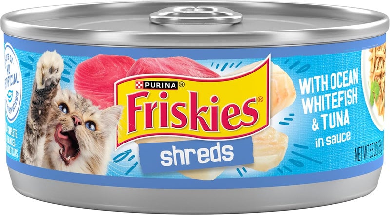 Friskies Purina Friskies Shreds with Ocean Whitefish and Tuna in Sauce Wet Cat Food - Image 1