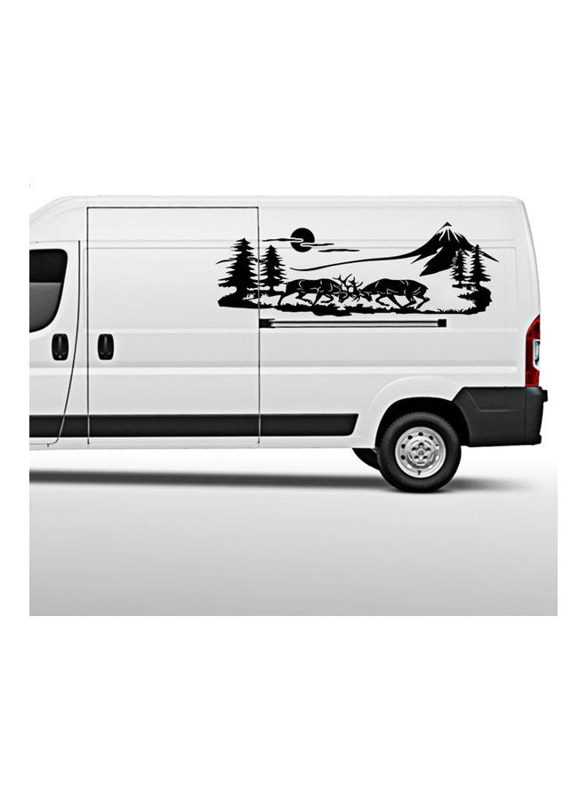 NIBEMINENT 2-Piece Mountain Forest Graphic Car Stickers - Image 4