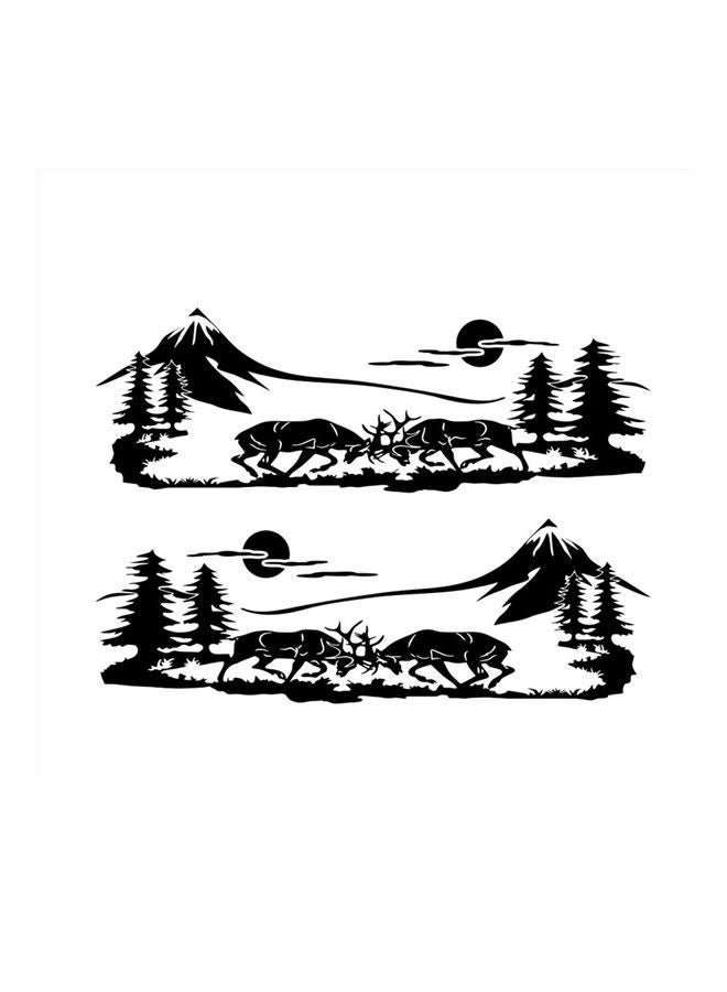 NIBEMINENT 2-Piece Mountain Forest Graphic Car Stickers - Image 2