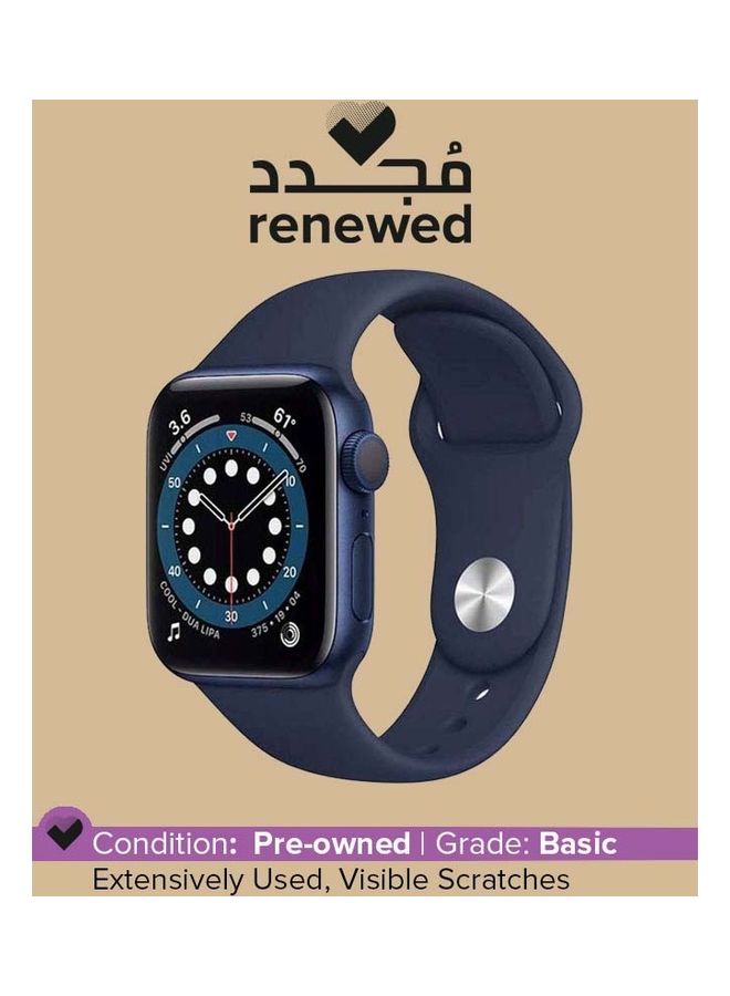 ابل  Renewed - Watch Series 6-40mm GPS Blue Aluminium Case with Sport Band Deep Navy - Image 1
