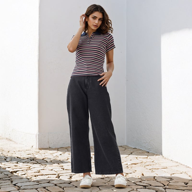 تواكستريمز تيشيرت بولو مخطط - Image 2