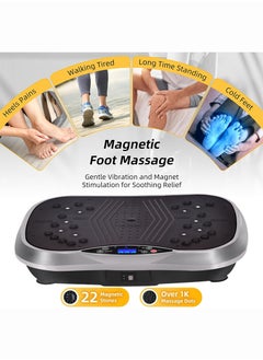 ETG Compact Vibration Plate Exercise Machine, Mini Full Body Vibration Platform Exercise Machine for Lymphatic Drainage with Acupressure Nodes, Burn Calories, Helps Alleviate Back & Joint Pain  - Image 2