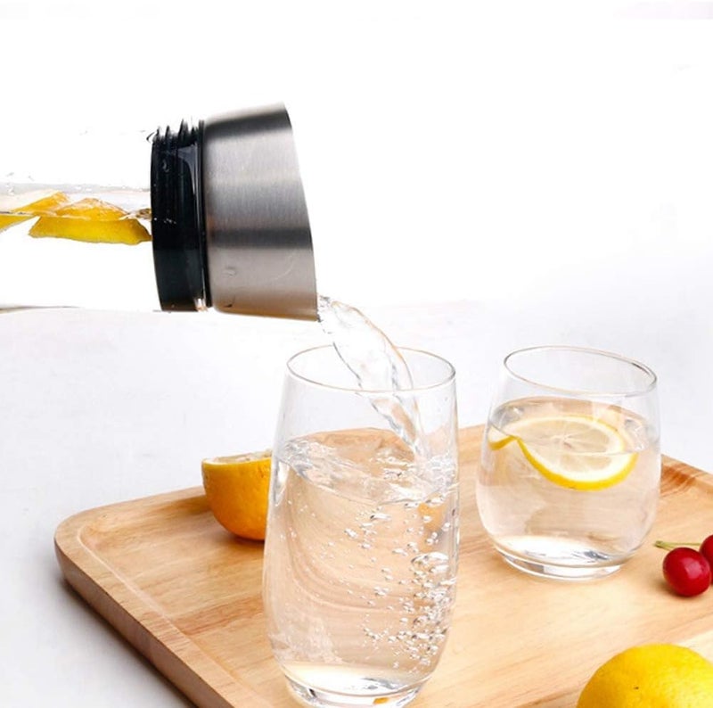 Tnfeeon 40.58 Oz Water Carafe with Top Lid, Acrylic Transparent Juice Containers, Large Carafe for Water, Iced Tea, Juice, Beverage, Cold Brew - Image 3