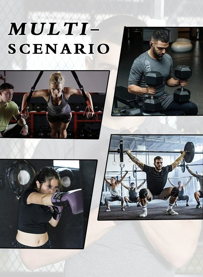 GO LOVE JOY Semi Finger Workout Gloves For Men Women Palm Protection Lightweight Breathable Gym Weight Lifting Gloves Anti Slip Sweat Absorbent Fitness Training Exercise Cycling Hiking Sports Gloves Black - Image 4