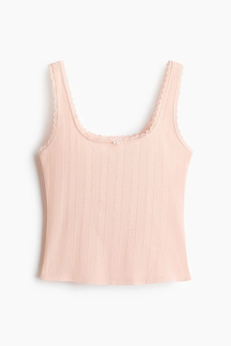 H&M Cotton pointelle vest top