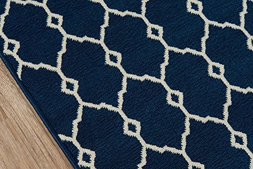 Momeni Rugs , Baja Collection Contemporary Indoor & Outdoor Area Rug, Easy to Clean, UV protected & Fade Resistant, 2'3" x 4'6", Navy Blue - Image 4