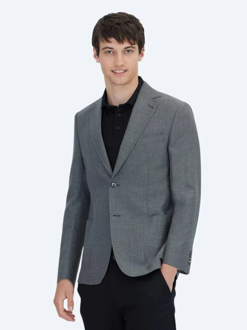 كيب جاكيت هارد كول سادة بقصة عصرية من مزيج الصوف