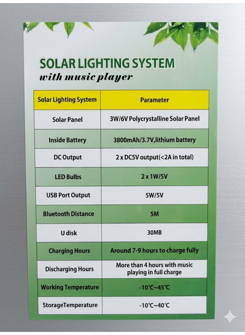 Solar Light with speaker and charging - Image 5