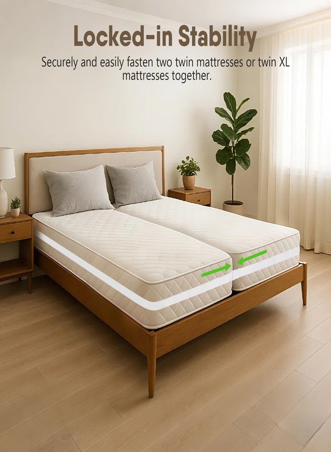 LIAULIADLL White Strap for Twin Beds/Twin to King Bed Strap/Twin Bed Connector/Twin Bed Joiner for Converting Twin to King or Twin XL to King - 33ft Long Bed Connector Strap with Adjustable Buckle - Image 5