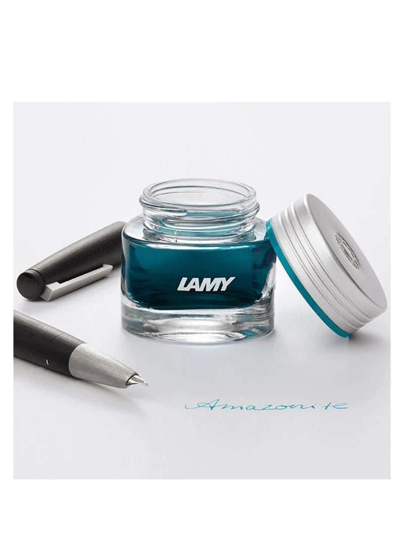 LAMY Crystal Ink Bottle For Fountain Pens And Calligraphy 30ml Content Benitoite Ink Colour - Image 4