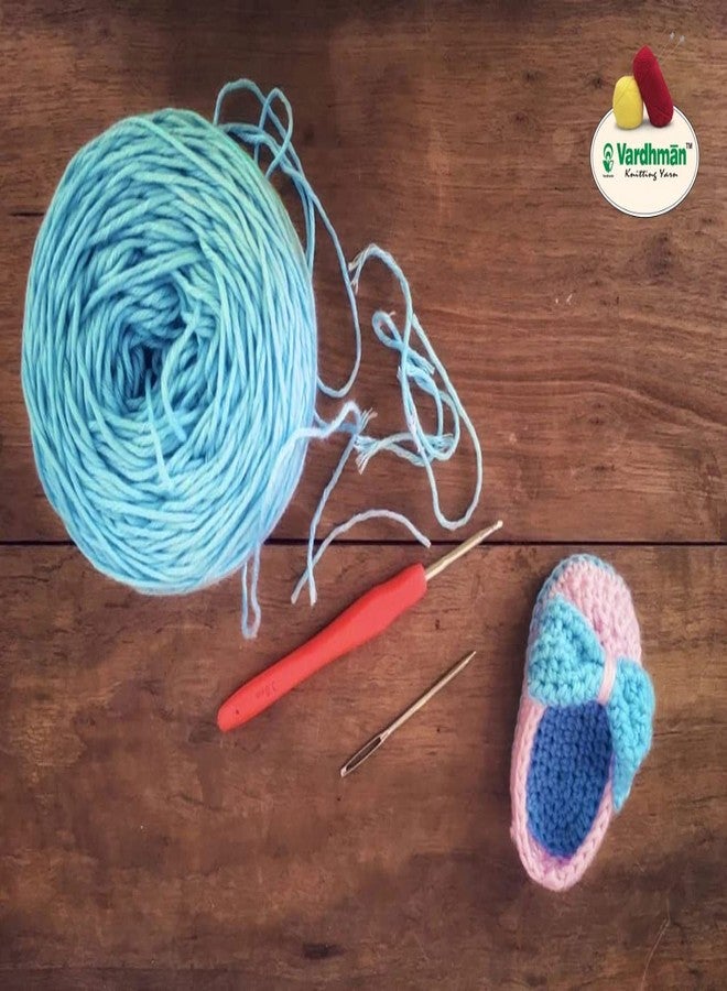 Vardhman Threads Vardhman Knitting Yarn Baby Soft Wool for Knitting, Kids Crochet Yarn Wool for Hand Knitting Art Craft, Knitting Wool Yarn for Sweater Scarves Hats and Dresses (6 Pcs, Sky Blue) - Image 5