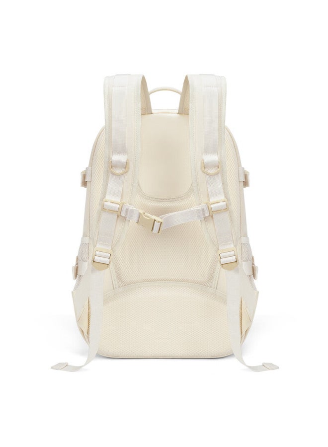 V.nine Middle School Student Backpack, Large Capacity For Girls, Suitable For Junior And Senior High School Students, Uni Backpack, Multifunctional Laptop Bag, Off-white Color - Image 5