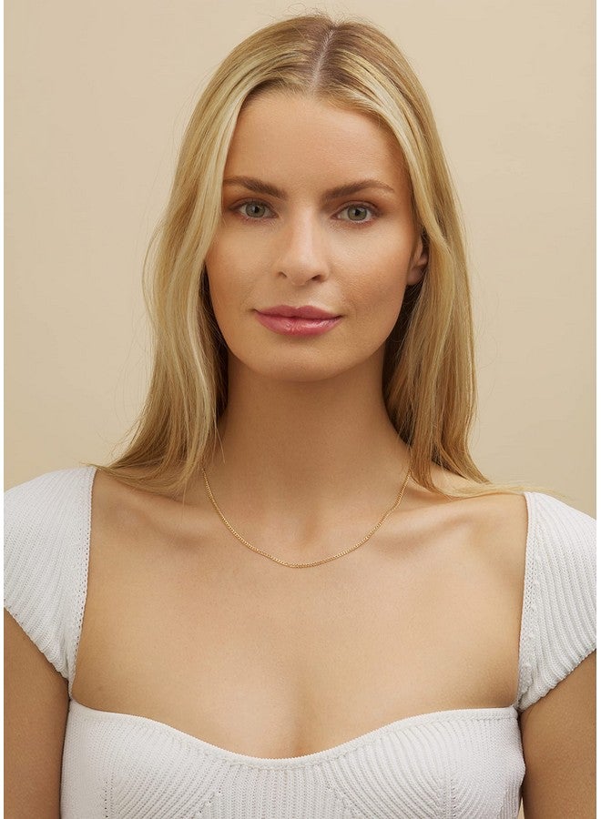 Barzel 18K Gold Plated Curb/Cuban Link Chain Necklace 2Mm, 3Mm, 4Mm, 5Mm For Women Or Men - Made In Brazil (20 Inches, 2Mm Gold) - Image 3