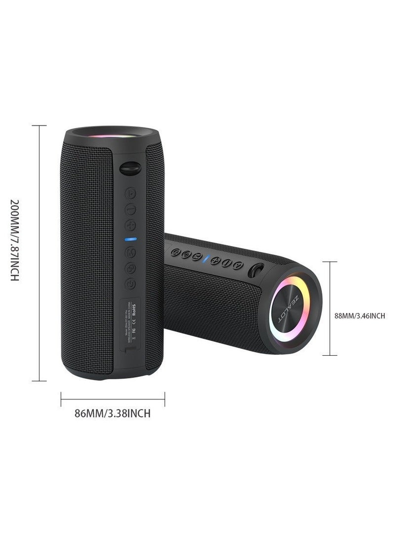 زيلوت مكبر صوت ZEALOT S51 Pro 80 وات بتقنية البلوتوث، مكبر صوت محمول خارجي، اقتران مزدوج، بطارية 5200 مللي أمبير في الساعة، وقت تشغيل 24 ساعة، صوت جهير قوي، يمكن توصيله بالتلفزيون/الهاتف المحمول/الكمبيوتر اللوحي - Image 2