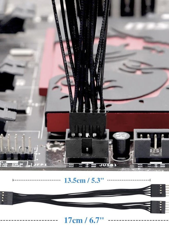 Duttek USB 3.0 to 2.0 Motherboard Adapter Y Splitter Cable, 9pin Female to Double 9pin Male Splitter Extension Cable for Computer Motherboard Adapter 1Pack - Image 3