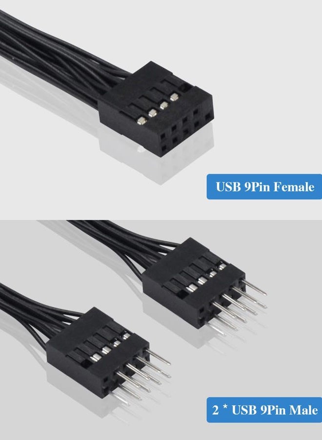 Duttek USB 3.0 to 2.0 Motherboard Adapter Y Splitter Cable, 9pin Female to Double 9pin Male Splitter Extension Cable for Computer Motherboard Adapter 1Pack - Image 4