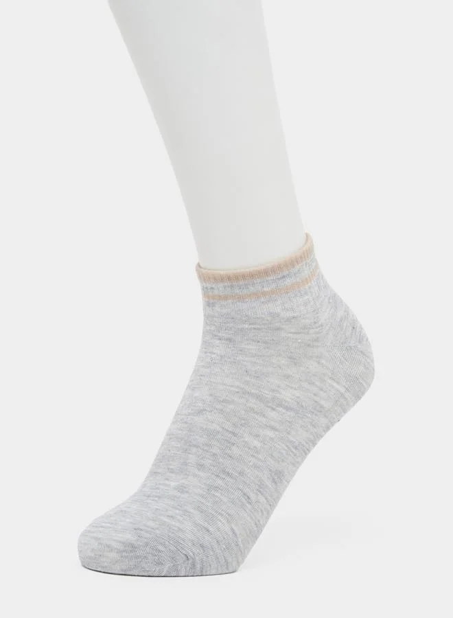 Styli Pack of 3 - Striped Ankle Length Socks