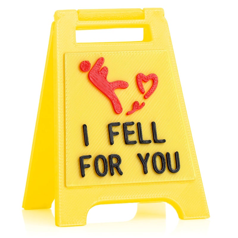 VELENTI Cute Mini â€œI Fell for Youâ€ Sign â€“ Valentines Day Funny Romantic Gift for Boyfriend, Girlfriend, Anniversary, Valentineâ€™s Day, Christmas | Unique Love Gift for Him or Her | Proposal Decoration - Image 1