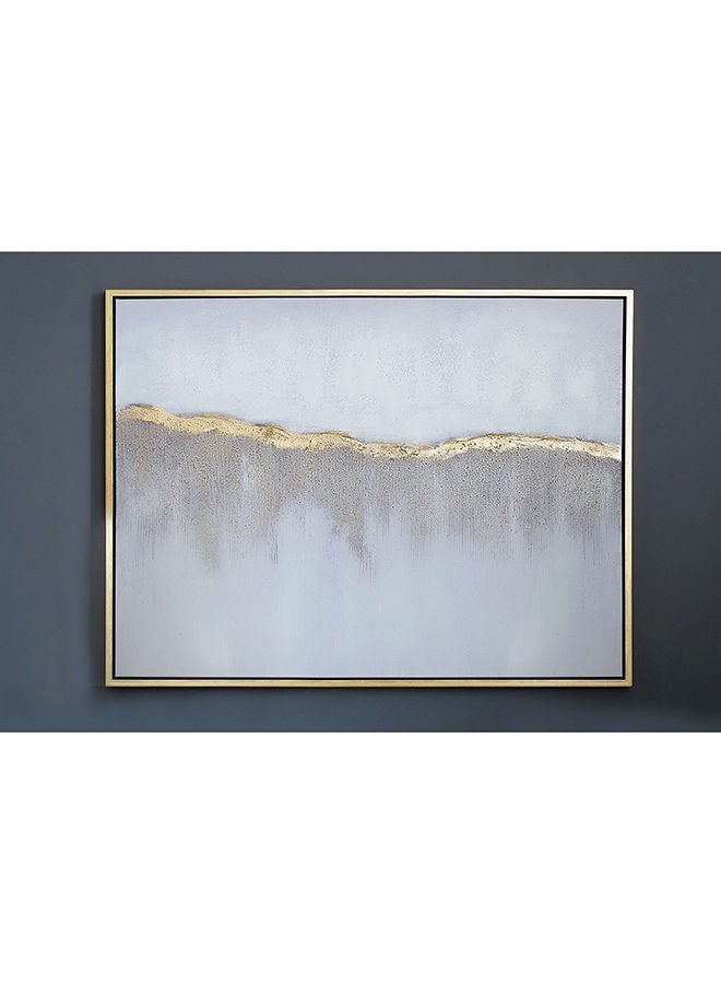 Pan Home Cosmopolitan Hand Painted Framed Canvas Art 120x90Cm Gold - Image 2