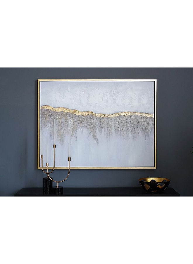 Pan Home Cosmopolitan Hand Painted Framed Canvas Art 120x90Cm Gold - Image 1