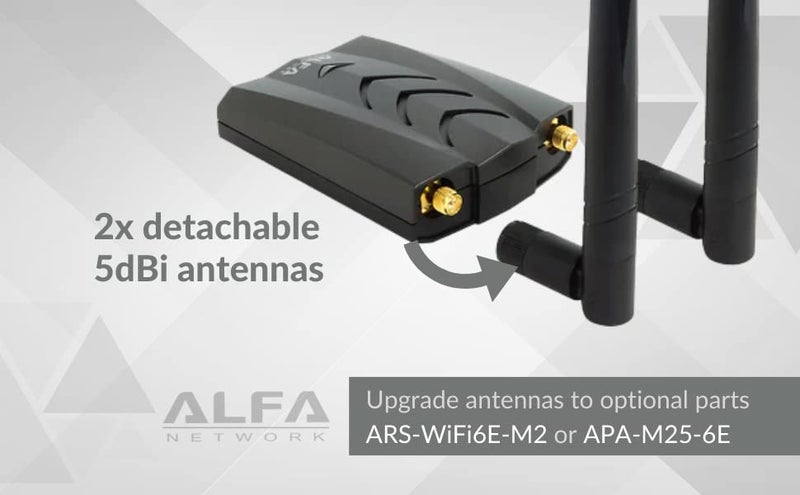 ALFA NETWORK AWUS036AXML 802.11axe WiFi 6E USB 3.0 Adapter AXE3000, Tri Band 6 GHz, Gigabit Speed up to 3Gbps - Image 3