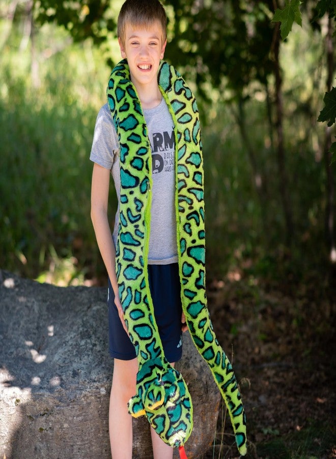 MaoGoLan 98 Inch Giant Snake Stuffed Animal Long Snake Plush, Green Boa Constrictor Plush Toy for Kids, Teens, Cuddly Body Pillow for Adults - Easter Gifts, Halloween Prank Props - Image 4