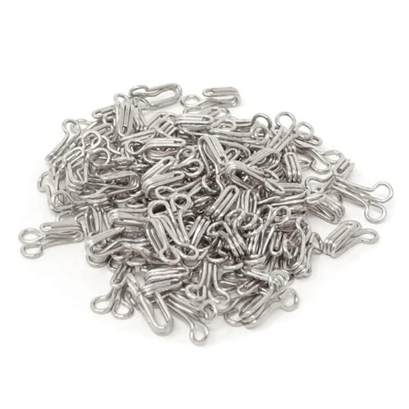 CLEZARO CLEZARO Pack of 400 Stainless Steel Hooks for Ladies Blouses Girls Suits Dresses Chudidars Kids Frocks Gowns H197  - Image 2