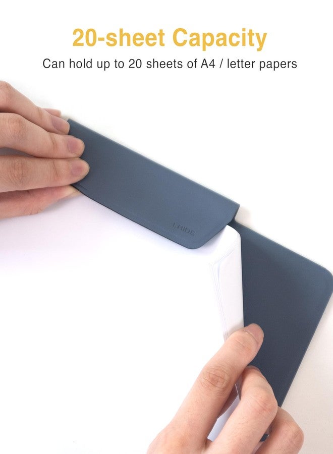 LHiDS Magnetic Clipboard - Slim Leather Writing Board with Detachable Pen Holder, Professional Magnetic Clipboards for Office, (A4 Letter Size, 9x12.5) (Midnight Blue, A4 Letter) - Image 4