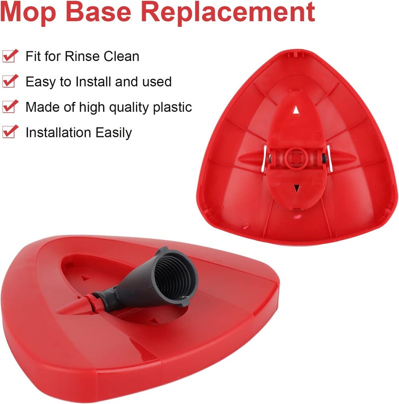 BeiLan Spin Mop Replacement Head Base - Rotating Triangle Mop Head Cover,Replacement Rotating Mop Base,Plastic Base for Spin Mop Accessories - Image 2