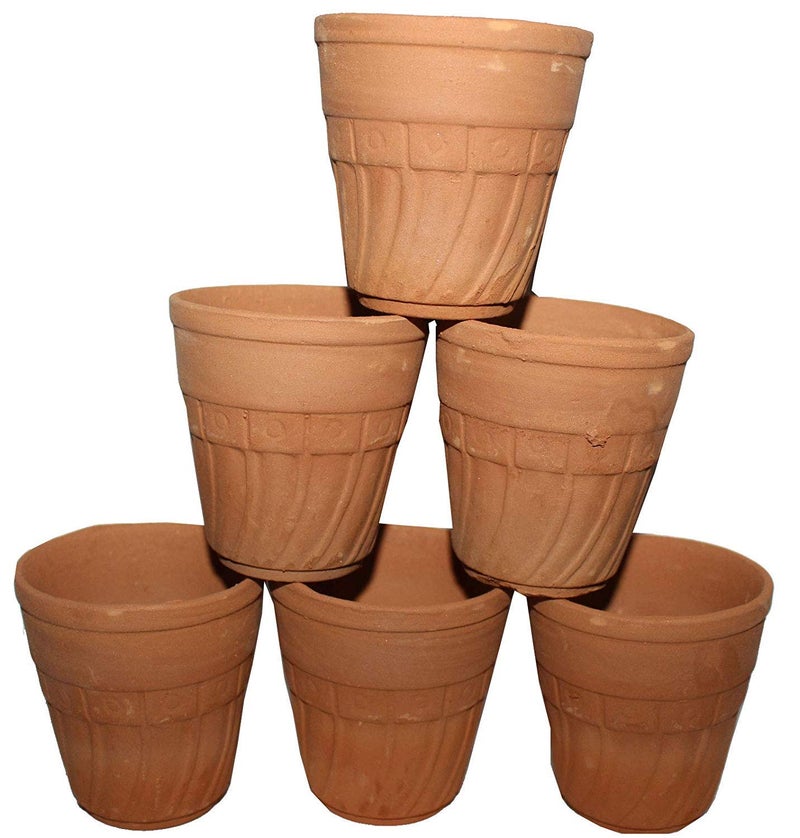 odishabazaar Clay Lassi set ( Brown ) - Set of 6 - Image 1