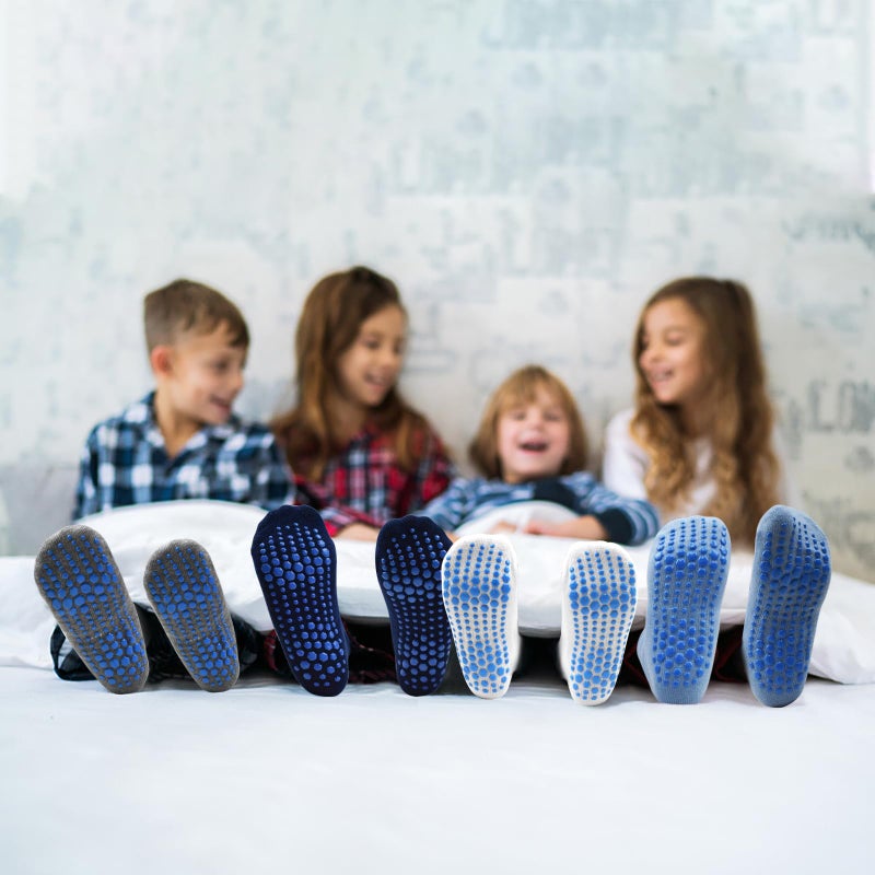 GRPSKCOS Toddler Non Slip Socks 12 Pairs Toddler Grip Socks Anti Skid Crew Sock for Boys Girls ï¼ˆ01 Multicolor- 12 Pairsï¼Œ1-3Tï¼‰ - Image 3