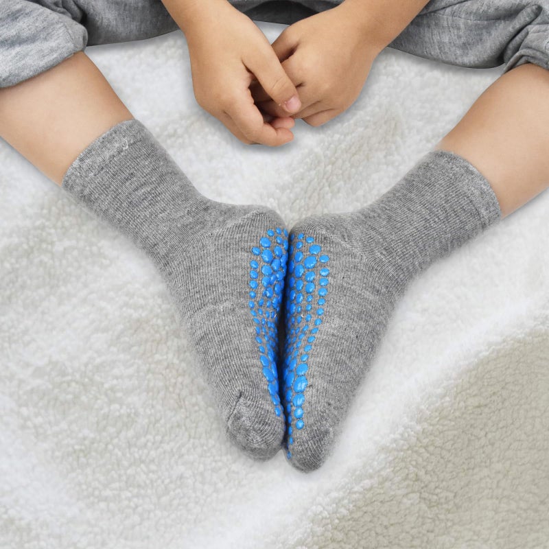 GRPSKCOS Toddler Non Slip Socks 12 Pairs Toddler Grip Socks Anti Skid Crew Sock for Boys Girls ï¼ˆ01 Multicolor- 12 Pairsï¼Œ1-3Tï¼‰ - Image 5