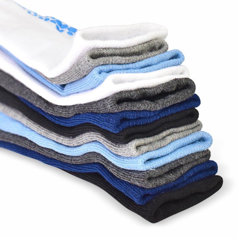 GRPSKCOS Toddler Non Slip Socks 12 Pairs Toddler Grip Socks Anti Skid Crew Sock for Boys Girls ï¼ˆ01 Multicolor- 12 Pairsï¼Œ1-3Tï¼‰ - Image 4
