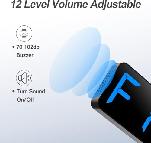 ANJANK Gym Timer 15" Large LED Display Wall Clock | Gym Interval Workout | Count Down & Up | Stopwatch | Adjustable Buzzer Volume | Upgraded Remote | Digital Timer for Fitness Classroom Home Garage Outdoor - Image 3