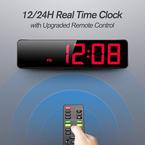 ANJANK Gym Timer 15" Large LED Display Wall Clock | Gym Interval Workout | Count Down & Up | Stopwatch | Adjustable Buzzer Volume | Upgraded Remote | Digital Timer for Fitness Classroom Home Garage Outdoor - Image 5