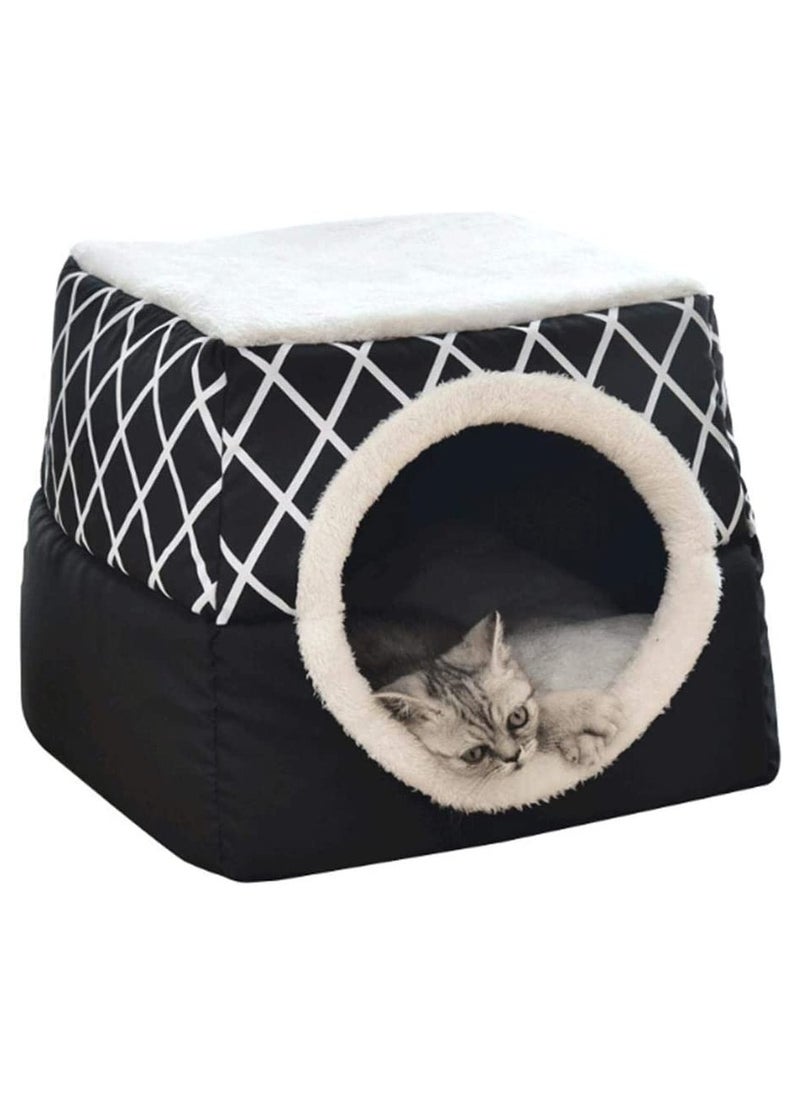 Generic - Cat House Four Seasons Cat House Villa Enclosed Kennel House Pet Supplies - Image 1