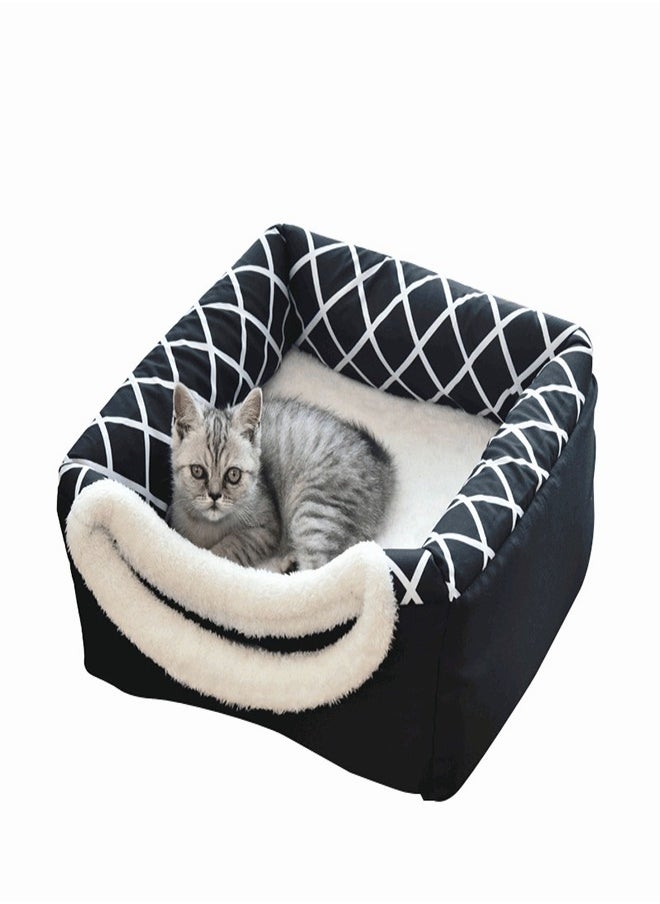 Generic - Cat House Four Seasons Cat House Villa Enclosed Kennel House Pet Supplies - Image 1
