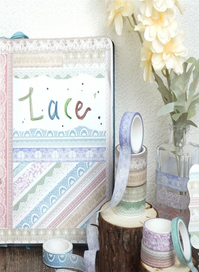 Zellykool Lace Patterns Washi Tape Set 12 Rolls, Decorative Paper Sticker for Planner Scrapbook Journal DIY Arts Craft - Image 3