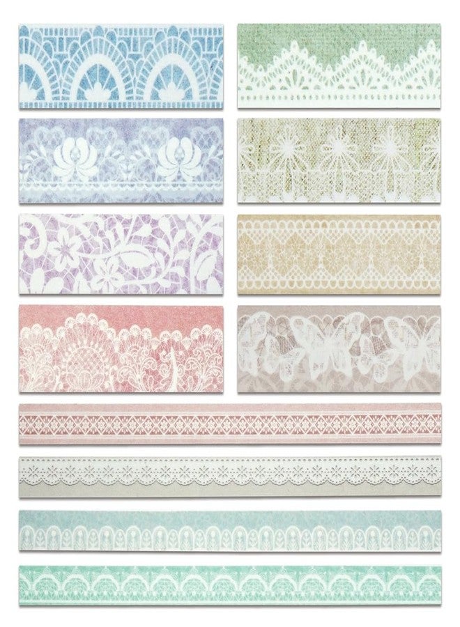 Zellykool Lace Patterns Washi Tape Set 12 Rolls, Decorative Paper Sticker for Planner Scrapbook Journal DIY Arts Craft - Image 4