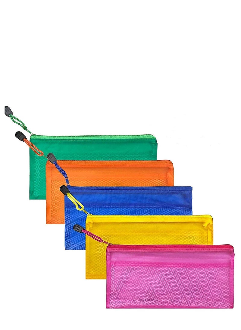 حافظة ملفات شبكية ضد الماء – بسحاب متين، مقاس A6، لون بينك ، مثالية للأوراق والمدرسة والمكتب - Image 5