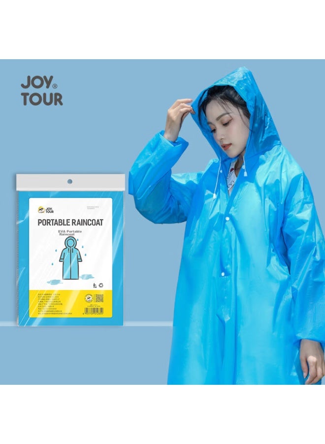 JOY TOUR Joytour Raincoat, Non-disposable, Adult Rain Poncho, Semi-transparent, Thickened, For Travel, Men And Women, Eva Long Style, Yellow - Image 5