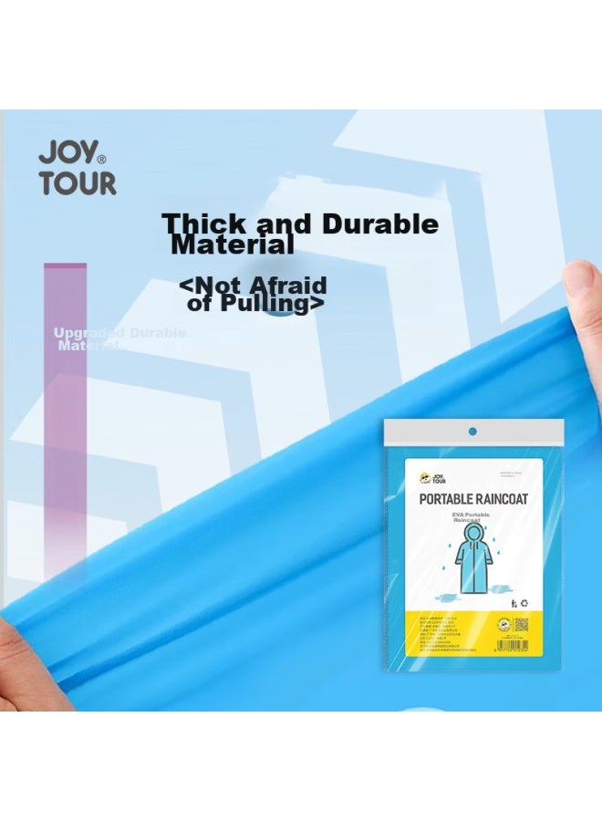 JOY TOUR Joytour Raincoat, Non-disposable, Adult Rain Poncho, Semi-transparent, Thickened, For Travel, Men And Women, Eva Long Style, Yellow - Image 4